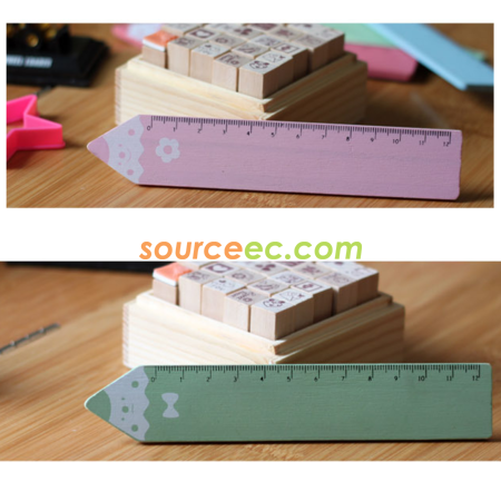 Customization Cartoon Wooden Ruler Promotional Products