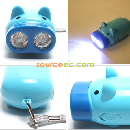 Customization Green Piggy Flashlight Promotional Products