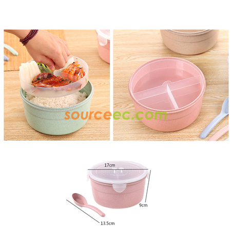 Customization Wheat Straw Lunchbox Promotional Products