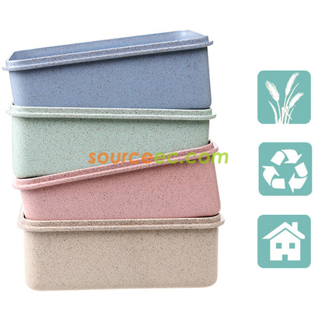 Customization 2000ML Wheat Straw Lunchbox Promotional Products