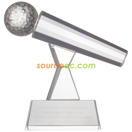 Customization Microphone crystal trophy Promotional Products