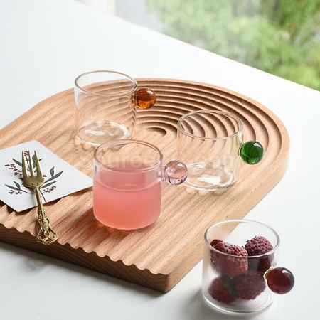 Customization Glass Ball Handle Glass Cup Promotional Products