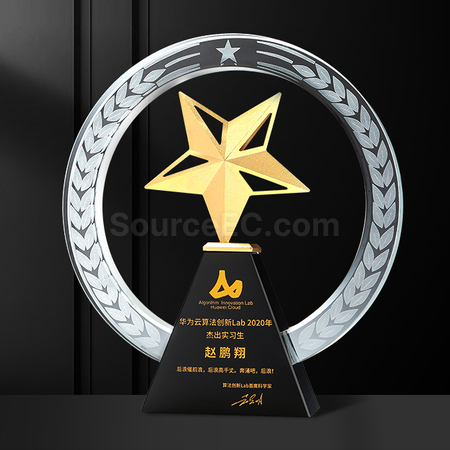 Customization Pentagram Metal Crystal Seat Promotional Products