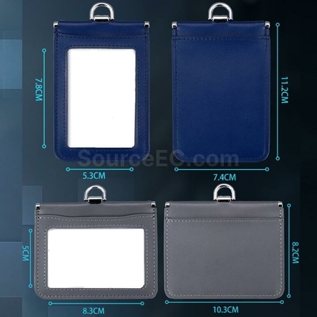 Customization Double Sided Anti-Disturbing Leather ID Card Holder Promotional Products