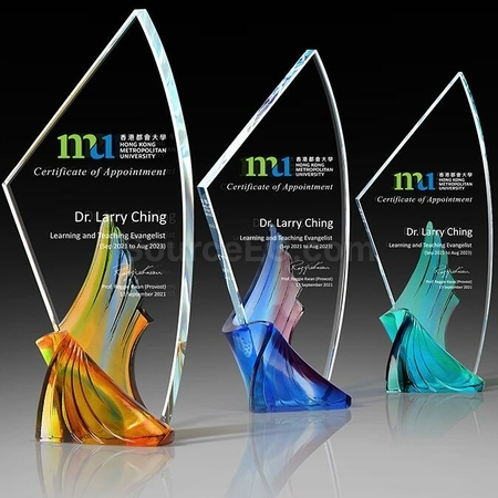 Customization Glazed Cloud Glass Crystal Trophy Promotional Products