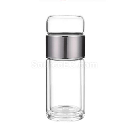Customization 280ML Portable Glass Bottle with Infuser Promotional Products