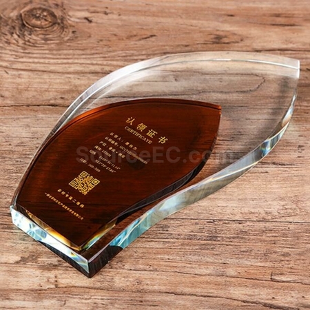Customization Two-Tone Crystal Trophy Promotional Products