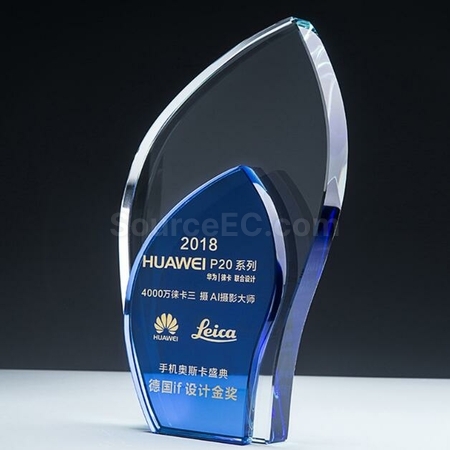 Customization Two-Tone Crystal Trophy Promotional Products
