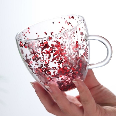 Customization Fanxin Flow Double Layer Glass Promotional Products