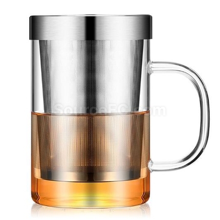 Customization Glass With Tea Partition Promotional Products