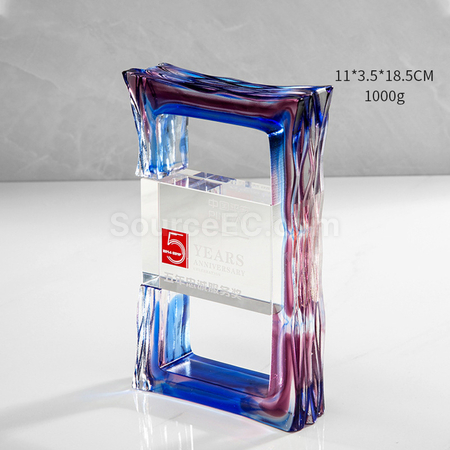 Customization Colored Glaze Crystal Trophy Promotional Products
