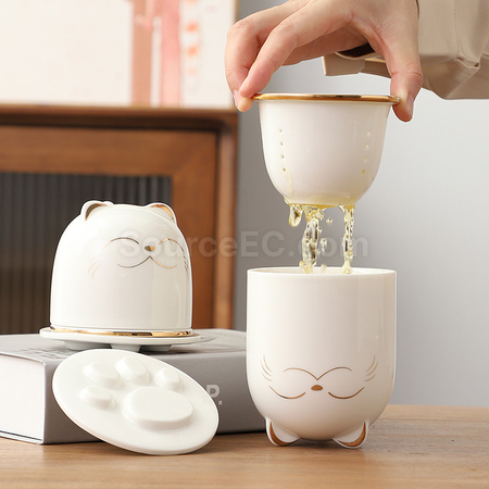 Customization Zhaocai Cat Tea Cup Promotional Products