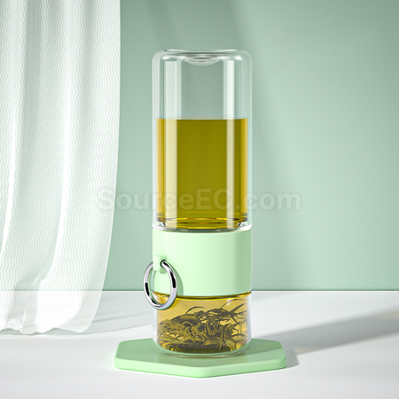 Customization Portable Glass Mug with Infuser Promotional Products
