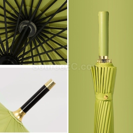 Customization 16Bone Wooden Handle Straight Umbrella Promotional Products