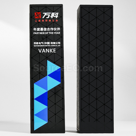 Customization UV Black Crystal Trophy Promotional Products