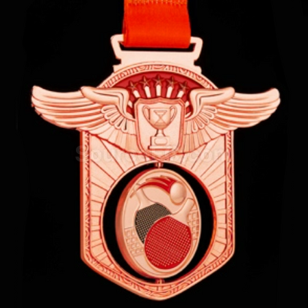 Customization Table Tennis Hollow Rotating Medal Promotional Products