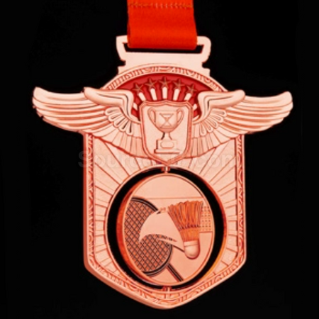 Customization Badminton Hollow Rotating Medal Promotional Products