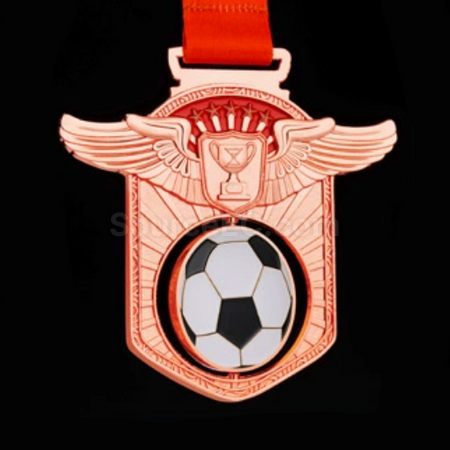 Customization Football Hollow Rotating Medal Promotional Products