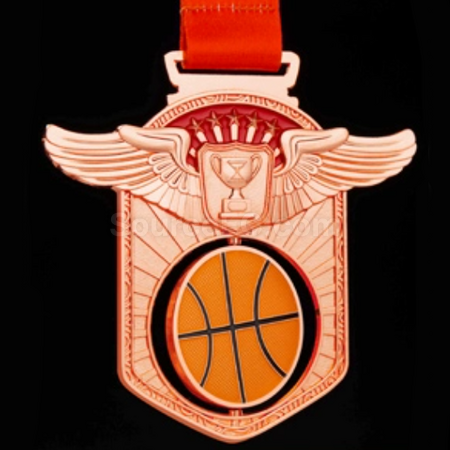 Customization Basketball Hollow Rotating Medal Promotional Products