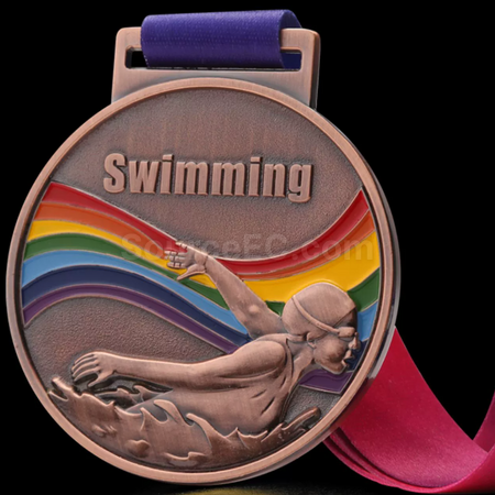 Customization Swimming Metal Medal Promotional Products