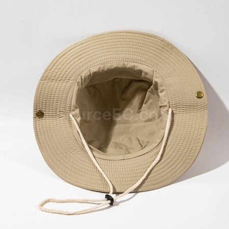Customization Large Brim Sunscreen Sunshade Outdoor Drawstring Fisherman Hat Promotional Products