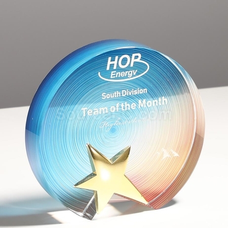 Customization Five-star Symphony Metal Crystal Trophy Promotional Products