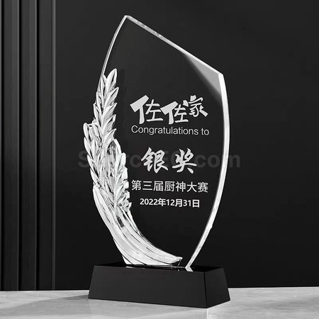 Customization Gold, Silver, Bronze Crystal Trophy Promotional Products
