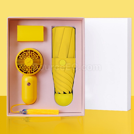 Customization Umbrella And Fan Gift Set Promotional Products