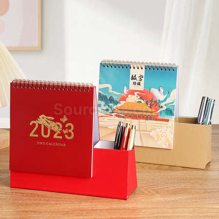 Customization Pen Holder Desk Calendar Promotional Products