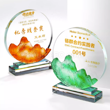Customization Symphony Crystal Glass Trophy Promotional Products