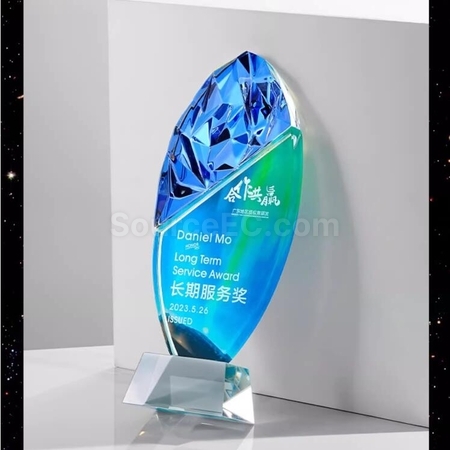 Customization Colorful Color Changing Crystal Trophy Promotional Products