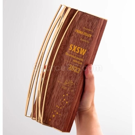 Customization Metal Solid Wood Trophy Promotional Products