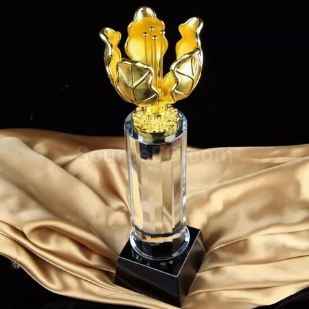 Customization Bauhinia Crystal Trophy Promotional Products