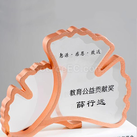 Customization Ginkgo Leaf Crystal Seat Promotional Products