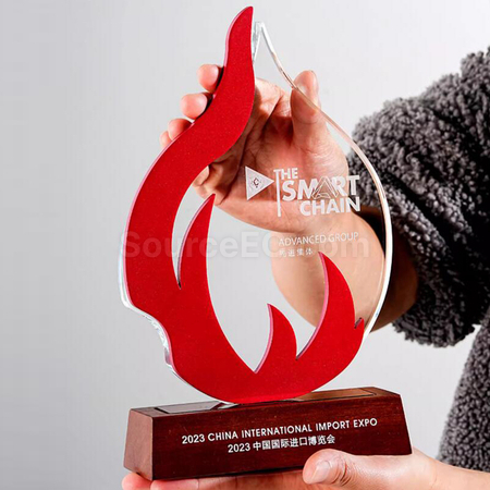 Customization Flame Crystal Award Promotional Products