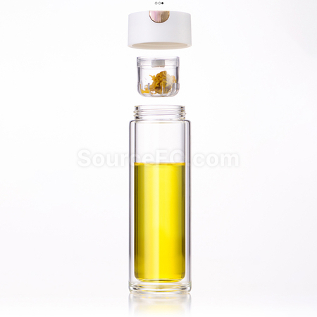 Customization Portable Glass Mug with Infuser Promotional Products