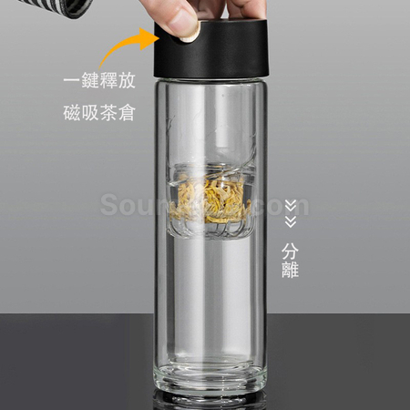 Customization Portable Glass Mug with Infuser Promotional Products