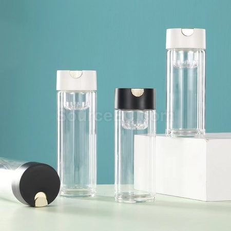 Customization Portable Glass Mug with Infuser Promotional Products