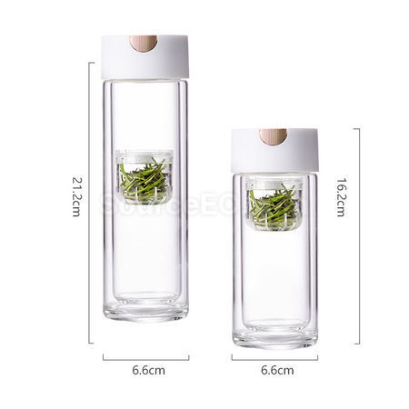 Customization Portable Glass Mug with Infuser Promotional Products