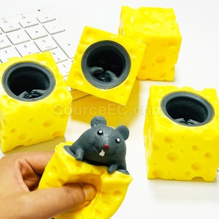 Customization Mouse Cheese Stress Relief Toy Promotional Products