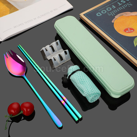 Customization 2-In-1 Spoon, Fork And Chopsticks Tableware Promotional Products