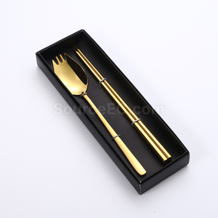 Customization 2-In-1 Spoon, Fork And Chopsticks Tableware Promotional Products
