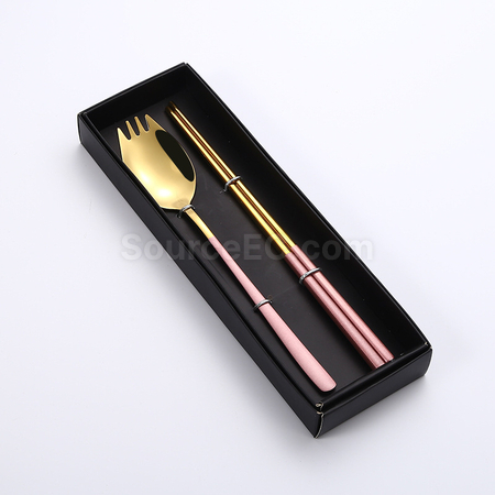 Customization 2-In-1 Spoon, Fork And Chopsticks Tableware Promotional Products