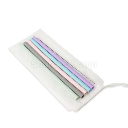 Customization Silicone Straw with Bag Promotional Products