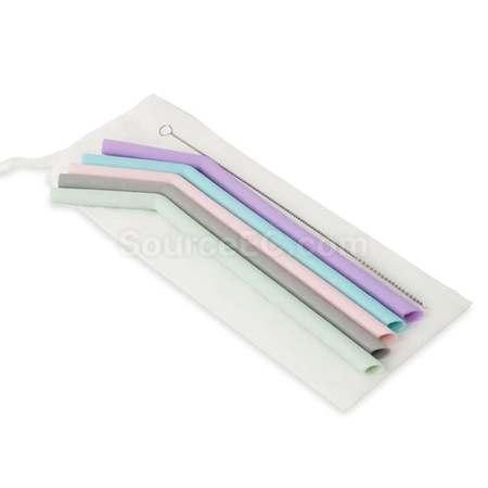 Customization Silicone Straw with Bag Promotional Products