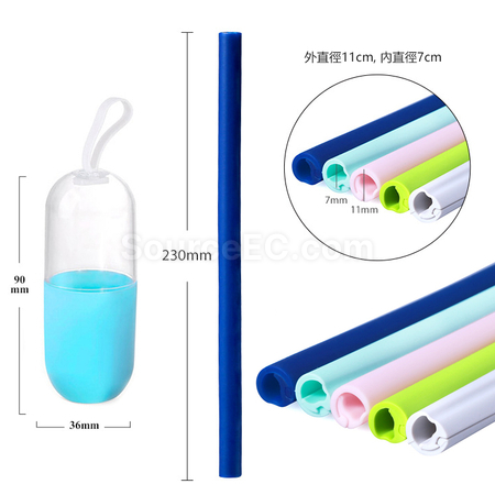Customization Silicone Straw with Tube Promotional Products