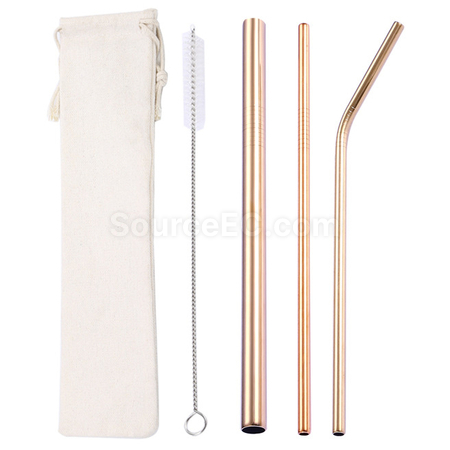 Customization Straw Set with Pouch Promotional Products