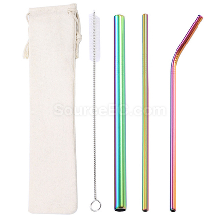 Customization Straw Set with Pouch Promotional Products