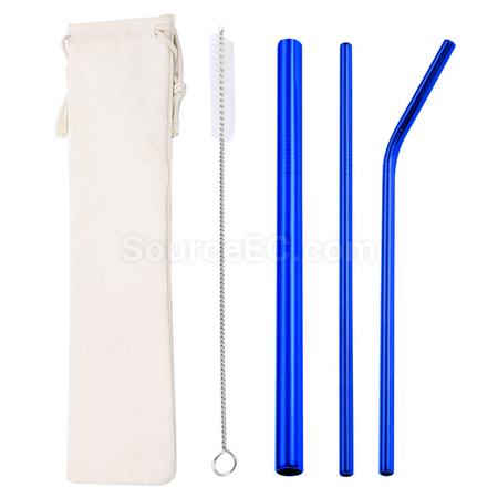 Customization Straw Set with Pouch Promotional Products