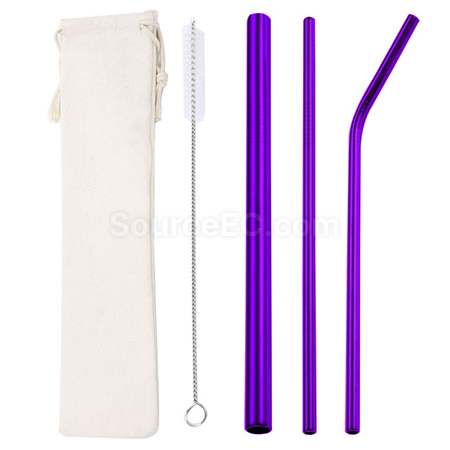 Customization Straw Set with Pouch Promotional Products
